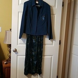 Dress with removable jacket.